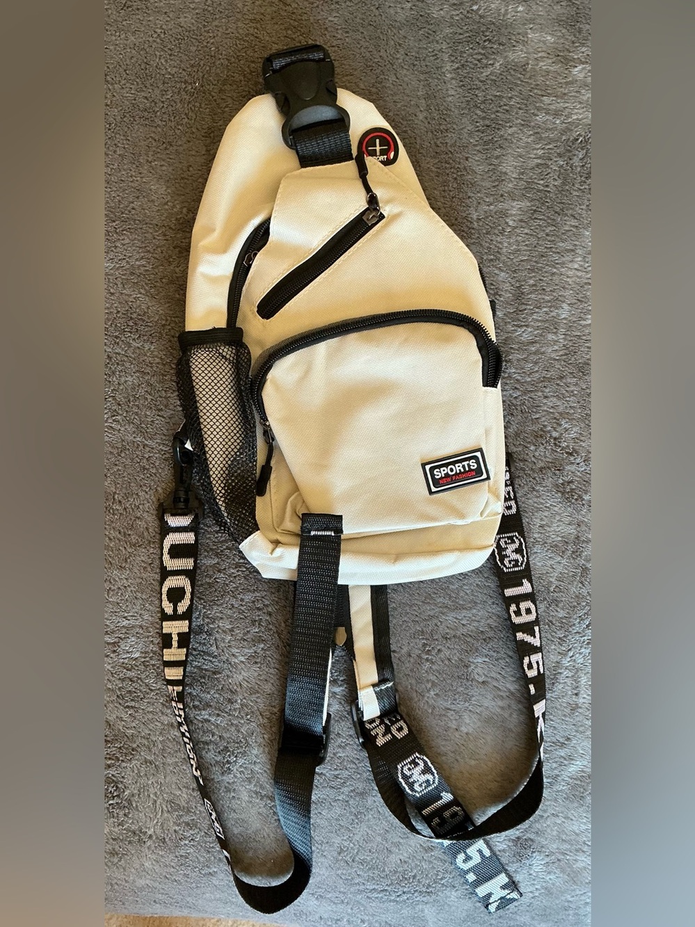 Kinouchi 1975 Limited Edition Sports New Fashion Crossbody Sling White/Black Bag